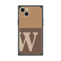 プレミアムスクエアケース［ オリジナル - initial two tone - W brown ］