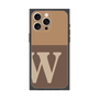 プレミアムスクエアケース［ オリジナル - initial two tone - W brown ］