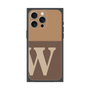 プレミアムスクエアケース［ オリジナル - initial two tone - W brown ］