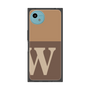 プレミアムスクエアケース［ オリジナル - initial two tone - W brown ］
