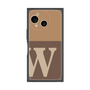 プレミアムスクエアケース［ オリジナル - initial two tone - W brown ］