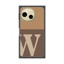 プレミアムスクエアケース［ オリジナル - initial two tone - W brown ］
