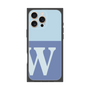 プレミアムスクエアケース［ オリジナル - initial two tone - W blue ］