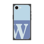 プレミアムスクエアケース［ オリジナル - initial two tone - W blue ］