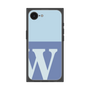 プレミアムスクエアケース［ オリジナル - initial two tone - W blue ］