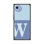 プレミアムスクエアケース［ オリジナル - initial two tone - W blue ］