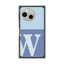 プレミアムスクエアケース［ オリジナル - initial two tone - W blue ］