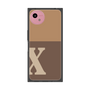 プレミアムスクエアケース［ オリジナル - initial two tone - X brown ］