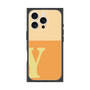 プレミアムスクエアケース［ オリジナル - initial two tone - Y orange ］