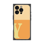 プレミアムスクエアケース［ オリジナル - initial two tone - Y orange ］