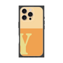 プレミアムスクエアケース［ オリジナル - initial two tone - Y orange ］