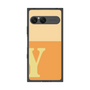 プレミアムスクエアケース［ オリジナル - initial two tone - Y orange ］