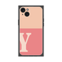 プレミアムスクエアケース［ オリジナル - initial two tone - Y pink ］