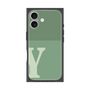 プレミアムスクエアケース［ オリジナル - initial two tone - Y green ］