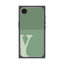 プレミアムスクエアケース［ オリジナル - initial two tone - Y green ］
