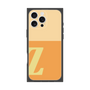 プレミアムスクエアケース［ オリジナル - initial two tone - Z orange ］