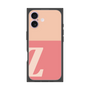 プレミアムスクエアケース［ オリジナル - initial two tone - Z pink ］