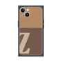 プレミアムスクエアケース［ オリジナル - initial two tone - Z brown ］