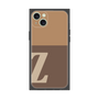 プレミアムスクエアケース［ オリジナル - initial two tone - Z brown ］