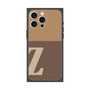 プレミアムスクエアケース［ オリジナル - initial two tone - Z brown ］