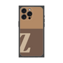 プレミアムスクエアケース［ オリジナル - initial two tone - Z brown ］