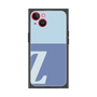 プレミアムスクエアケース［ オリジナル - initial two tone - Z blue ］
