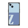 プレミアムスクエアケース［ オリジナル - initial two tone - Z blue ］