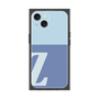 プレミアムスクエアケース［ オリジナル - initial two tone - Z blue ］