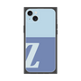 プレミアムスクエアケース［ オリジナル - initial two tone - Z blue ］