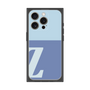 プレミアムスクエアケース［ オリジナル - initial two tone - Z blue ］