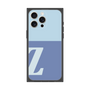 プレミアムスクエアケース［ オリジナル - initial two tone - Z blue ］
