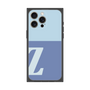 プレミアムスクエアケース［ オリジナル - initial two tone - Z blue ］