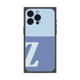 プレミアムスクエアケース［ オリジナル - initial two tone - Z blue ］