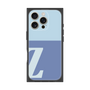 プレミアムスクエアケース［ オリジナル - initial two tone - Z blue ］