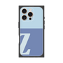 プレミアムスクエアケース［ オリジナル - initial two tone - Z blue ］