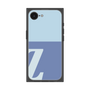 プレミアムスクエアケース［ オリジナル - initial two tone - Z blue ］