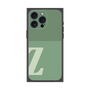 プレミアムスクエアケース［ オリジナル - initial two tone - Z green ］