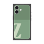 プレミアムスクエアケース［ オリジナル - initial two tone - Z green ］
