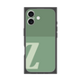 プレミアムスクエアケース［ オリジナル - initial two tone - Z green ］