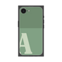 プレミアムスクエアケース［ オリジナル - initial two tone - A green ］