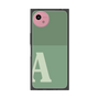 プレミアムスクエアケース［ オリジナル - initial two tone - A green ］