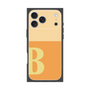 プレミアムスクエアケース［ オリジナル - initial two tone - B orange ］
