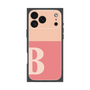 プレミアムスクエアケース［ オリジナル - initial two tone - B pink ］