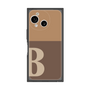 プレミアムスクエアケース［ オリジナル - initial two tone - B brown ］