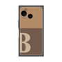 プレミアムスクエアケース［ オリジナル - initial two tone - B brown ］