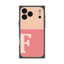 プレミアムスクエアケース［ オリジナル - initial two tone - F pink ］