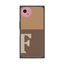 プレミアムスクエアケース［ オリジナル - initial two tone - F brown ］