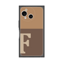 プレミアムスクエアケース［ オリジナル - initial two tone - F brown ］