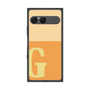 プレミアムスクエアケース［ オリジナル - initial two tone - G orange ］
