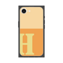 プレミアムスクエアケース［ オリジナル - initial two tone - H orange ］